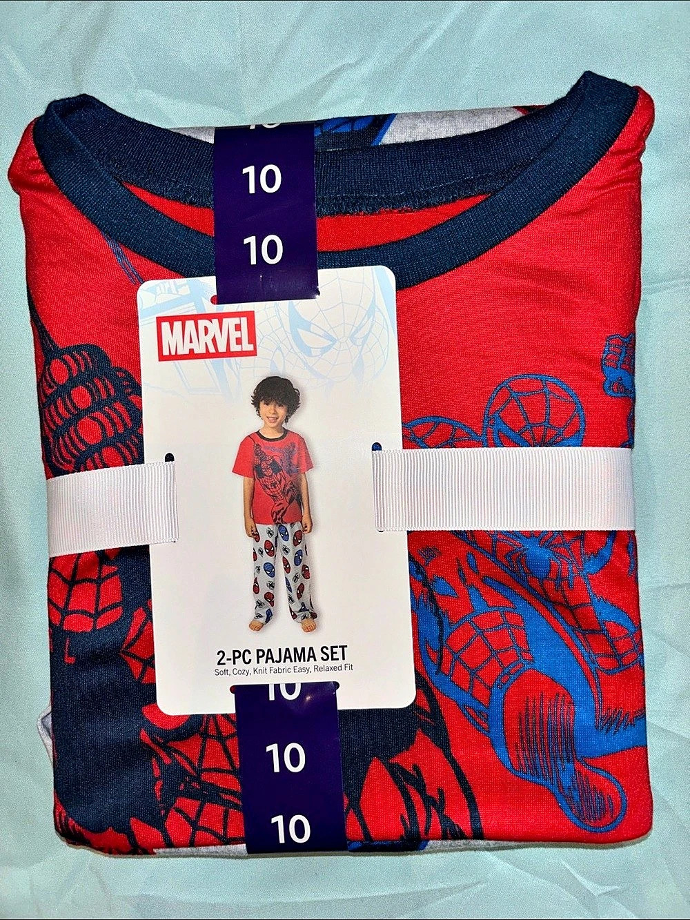 Marvel Spider-Man 2-Piece Pajama Set Boys Waist 10